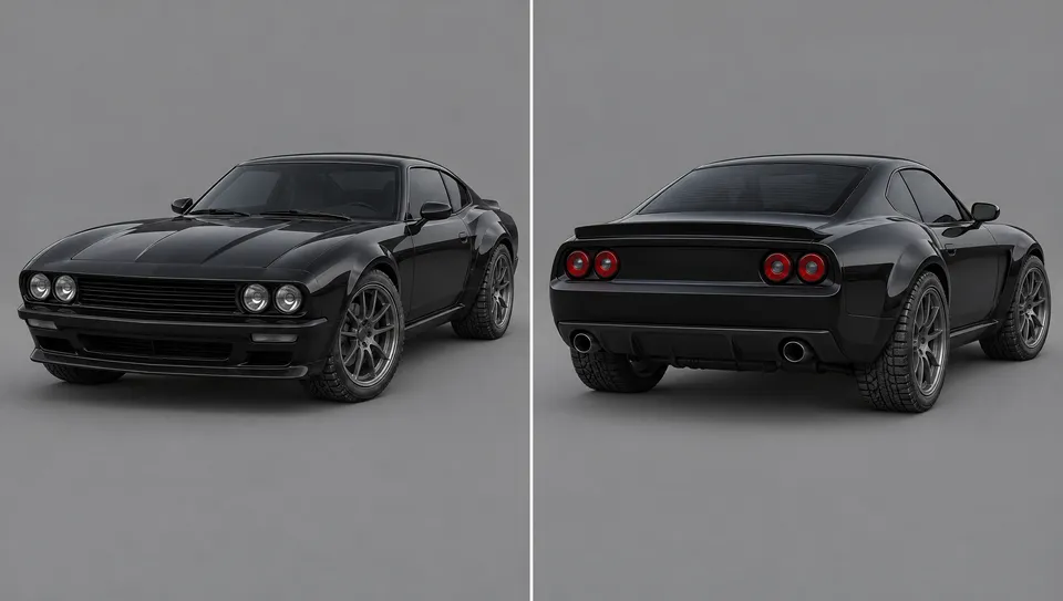 Rival car: The black coupe