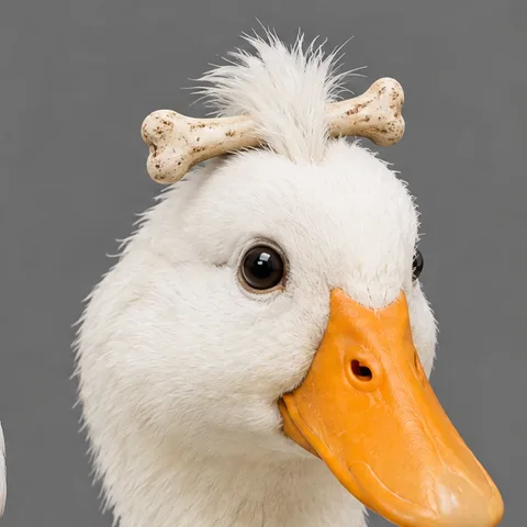 The duck with a bone in its feathers
