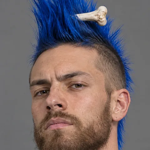 The punk as the caveman