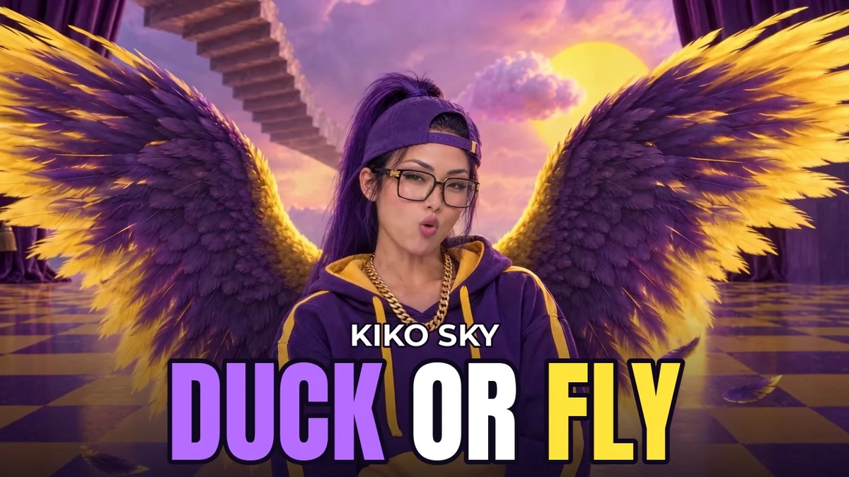 Duck or Fly key art: Kiko Sky with wings under the title