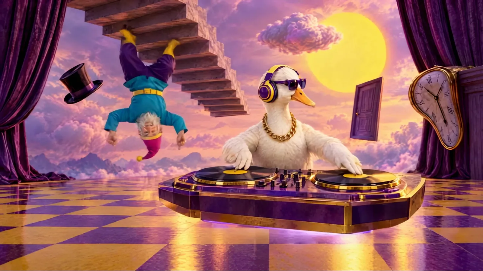 Duck or Fly: the duck as DJ in the impossible world