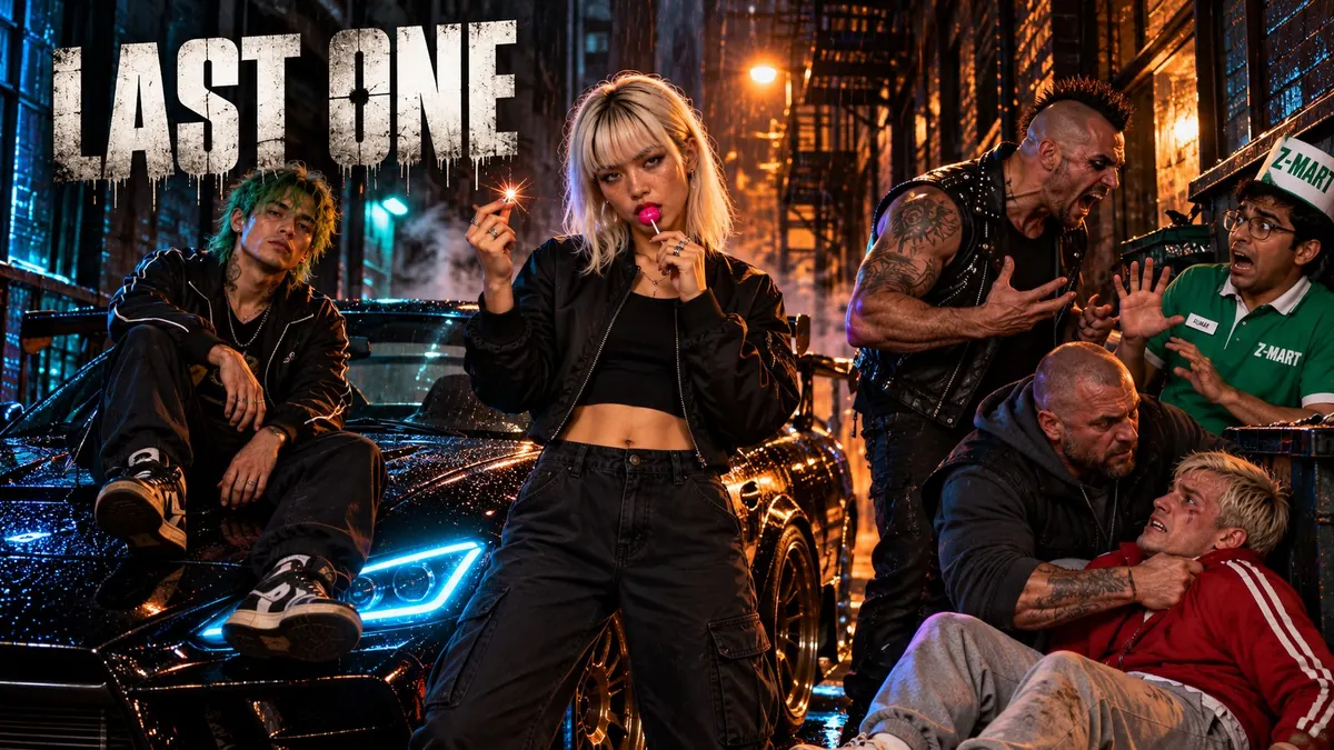 Visuel clé de Last One&nbsp;: Lolly et les personnages du film, la nuit