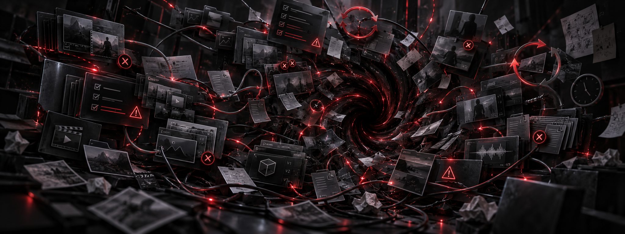 Flux de production vidéo IA désorganisé avant le framework